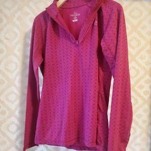 paradox quarter zip pink sweater